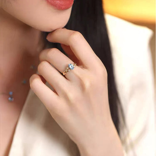 Aquamarine Ring Affordable Luxury Fashion