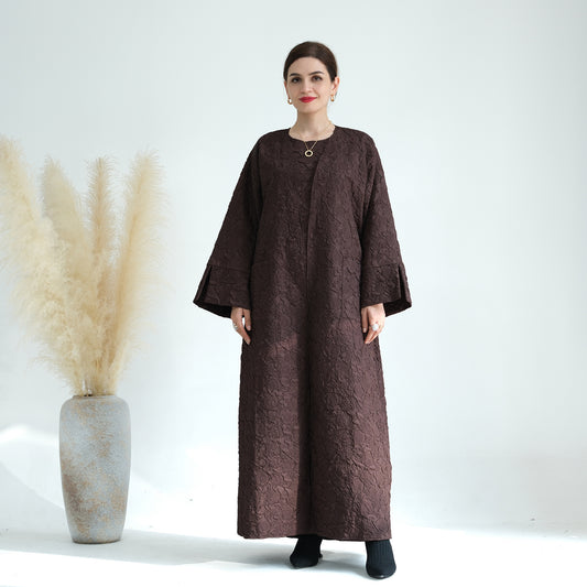 Women's Dubai Stitching Cardigan Vest Dress Robe